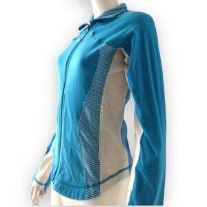 Lululemon Blue & White Gingham Shape Up Jacket size 14